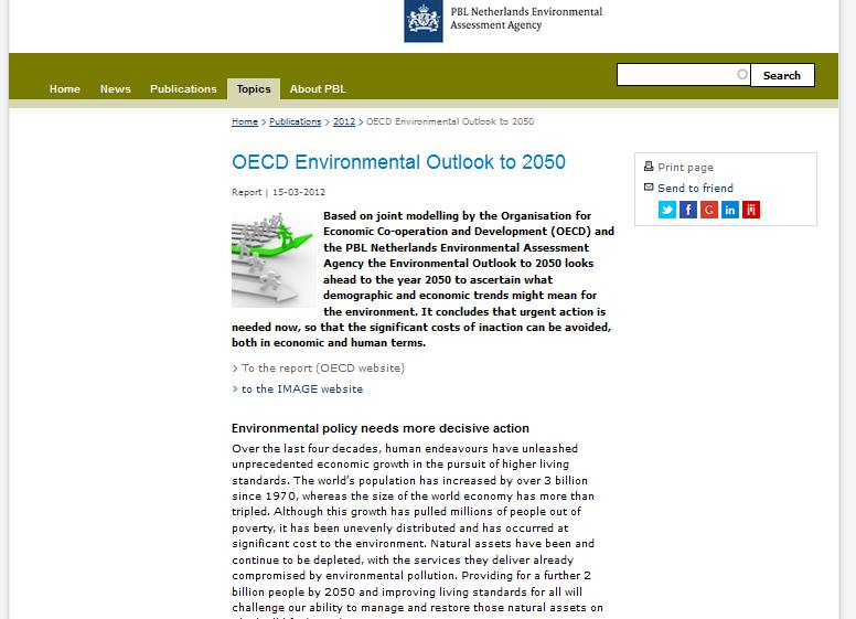 20151026_PBL_OECD Environmental Outlook to 2050